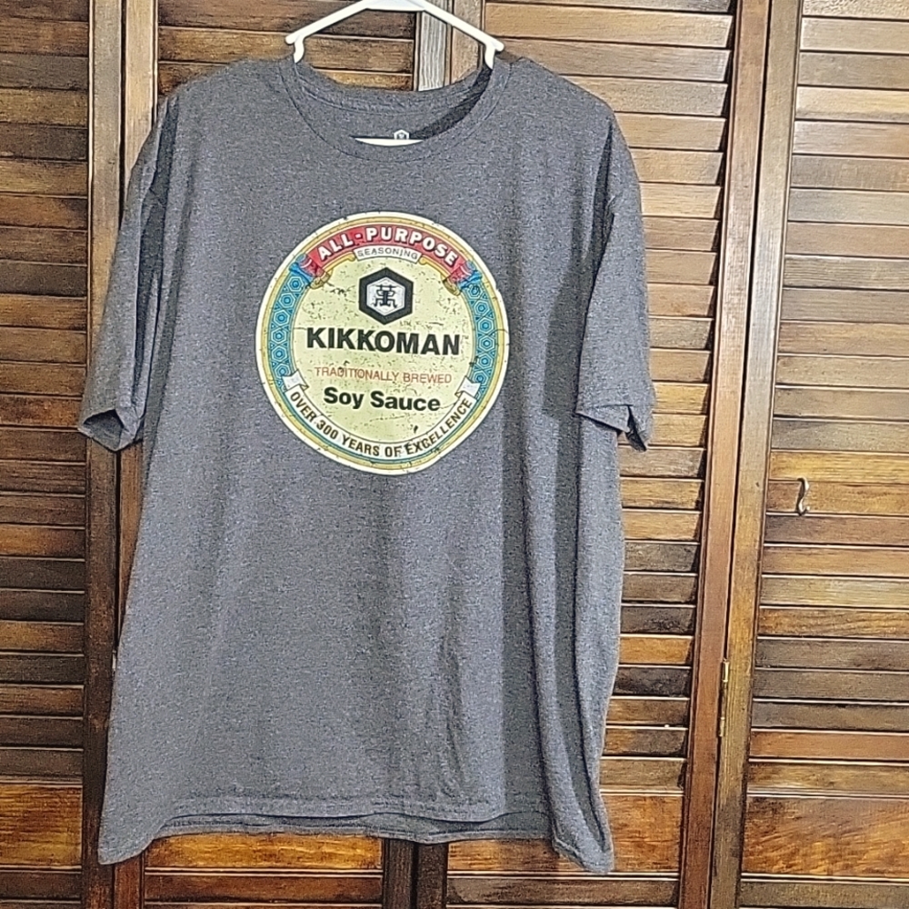 KIKKOMAN Unisex Gray XL Short Sleeve Tee Shirt